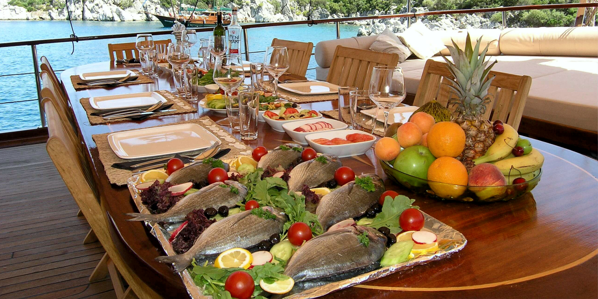 Private Gulet Charter Meals on Board