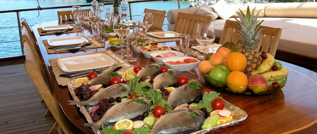 Private Gulet Charter Meals on Board