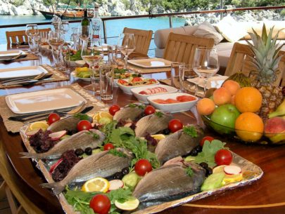 Private Gulet Charter Meals on Board