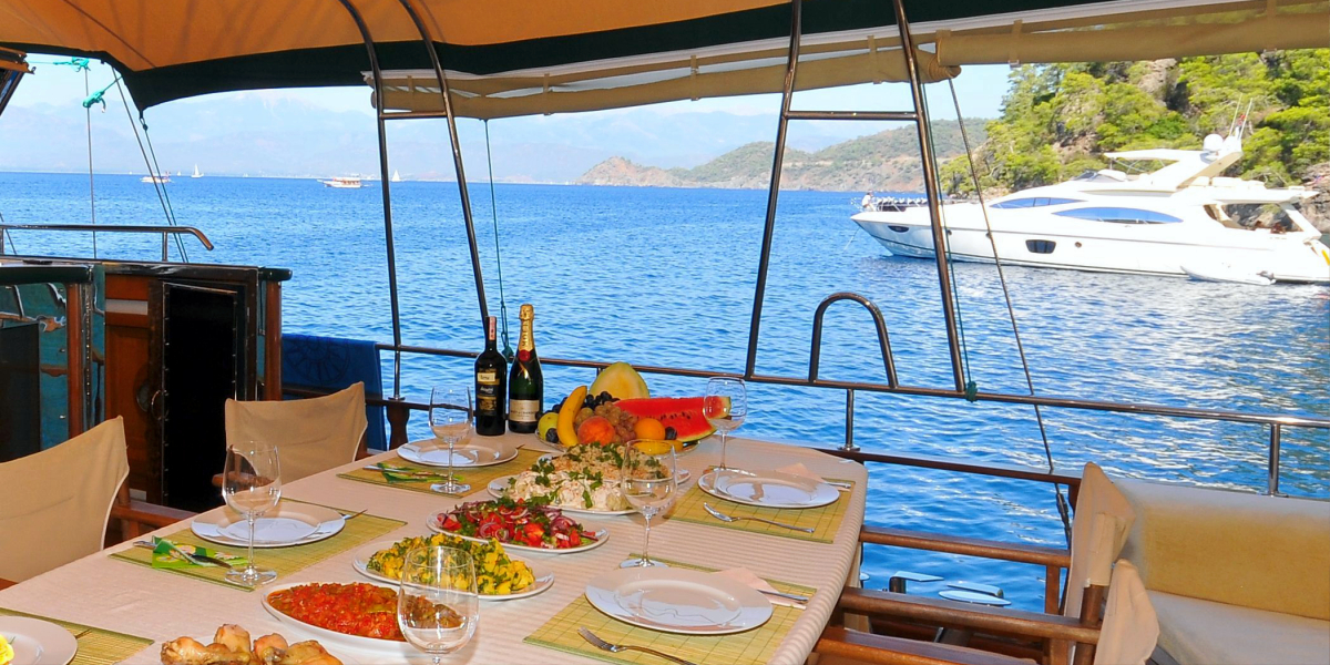 Cabin Charter Meals on Board