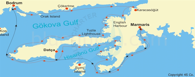Marmaris Bodrum Marmaris Route Itinerary