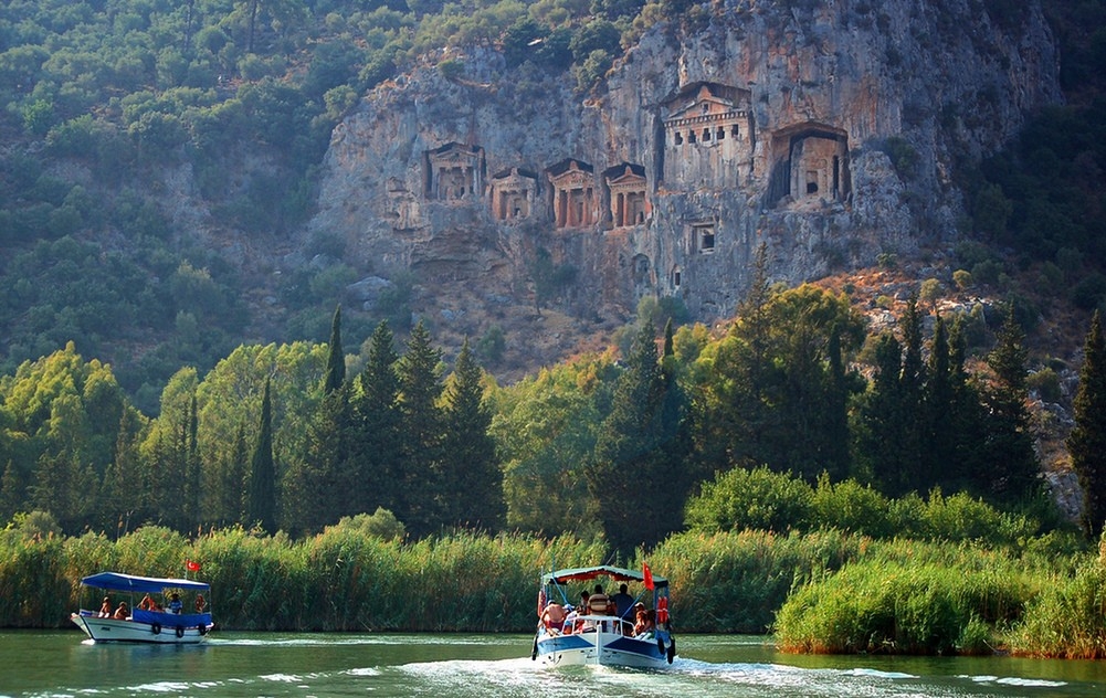 Dalyan Lycian Tombs and the ancient city of Caunos